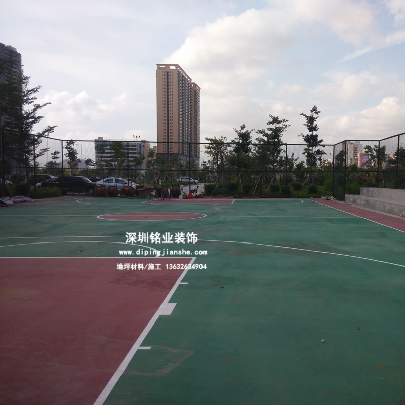 深圳中心路公園硅PU籃球場案例